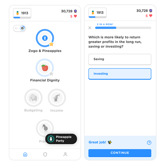 Zogo Finance Home Screen Zogo Finance Home Screen